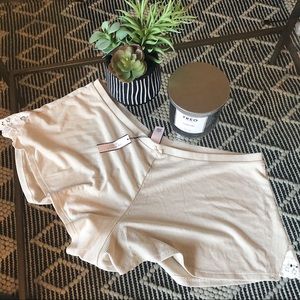 NWT VICTORIA’S SECRET Cream Mini Shorts with Lace